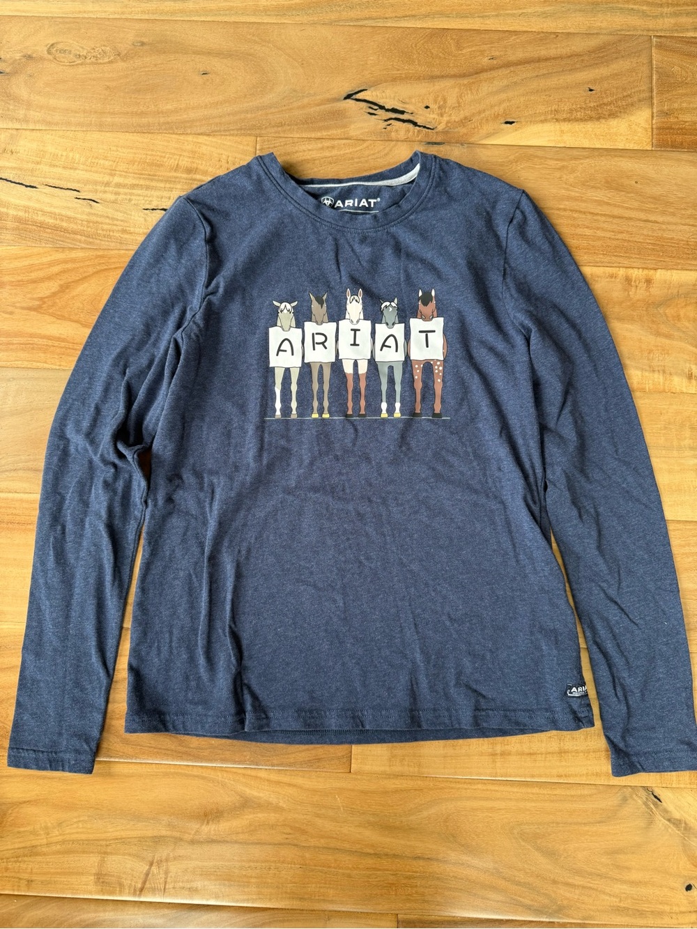 Ariat Navy Blue Long-Sleeve Graphic Kids Tee